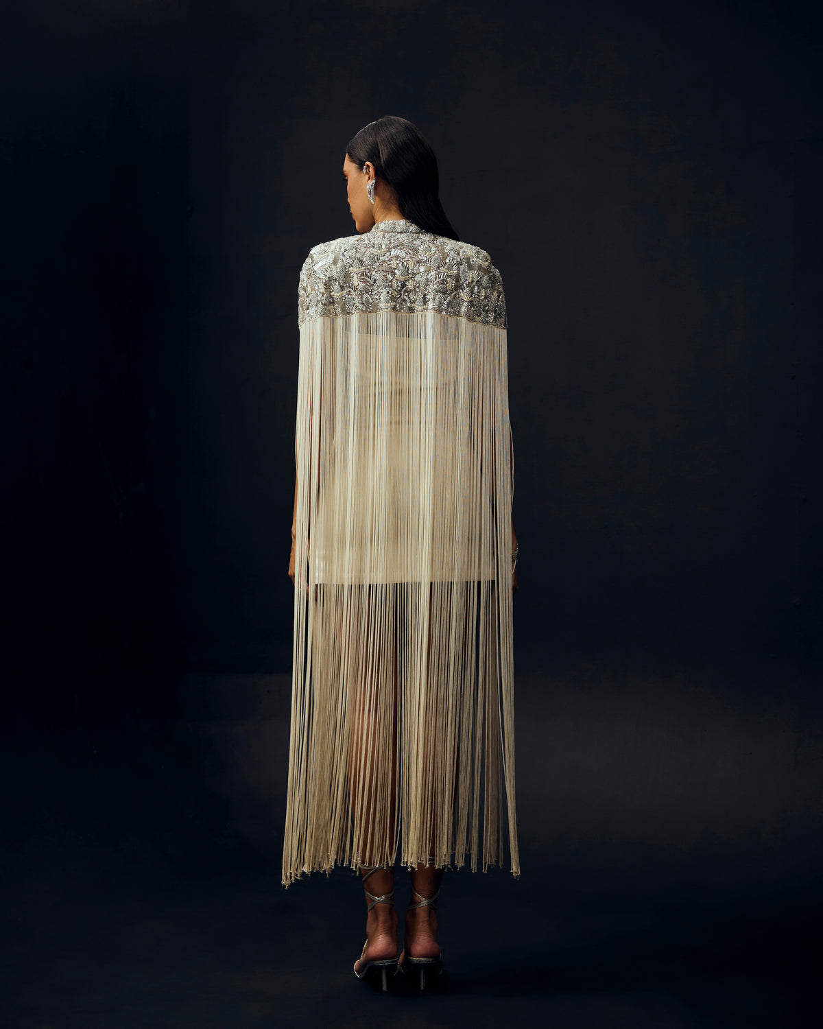Mirelle Fringe Cape Set