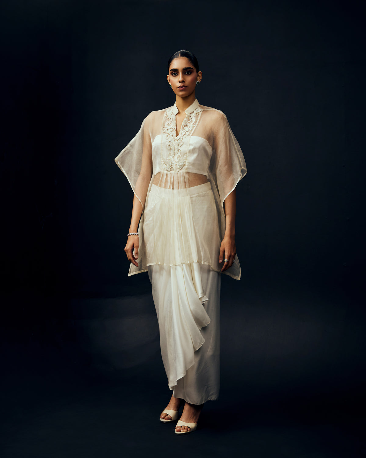 Ivory Whisper Cape Set