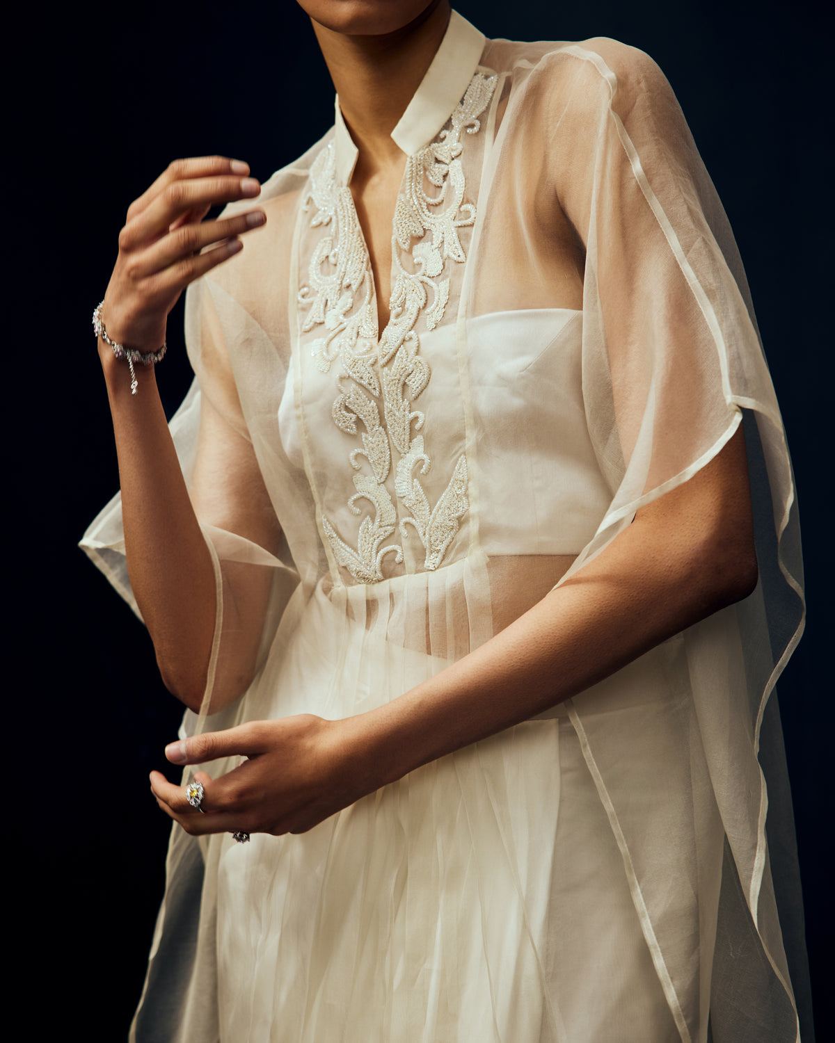 Ivory Whisper Cape Set
