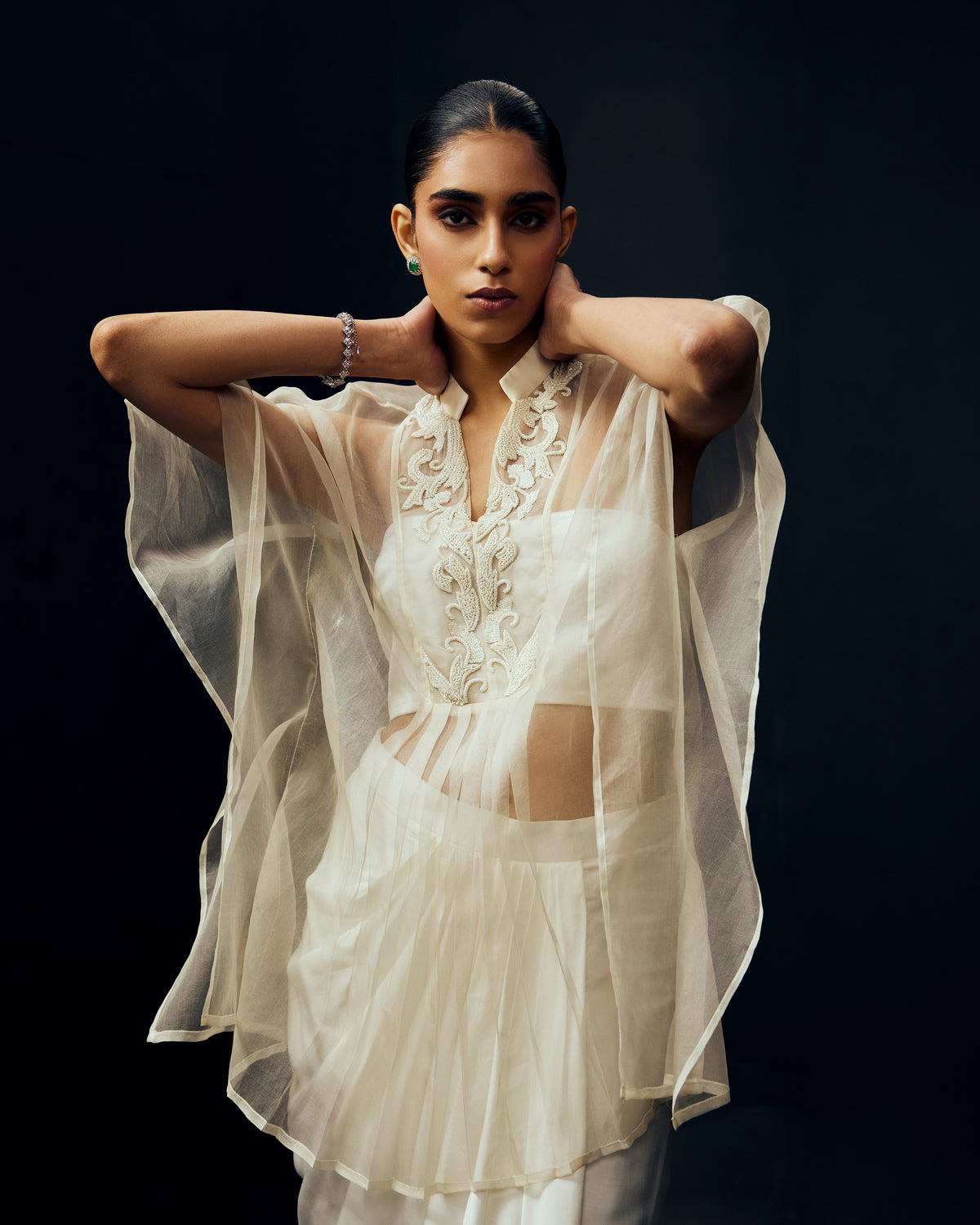 Ivory Whisper Cape Set