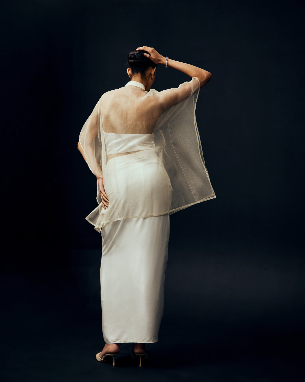 Ivory Whisper Cape Set